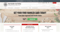 Desktop Screenshot of foodhandlercardonline.com